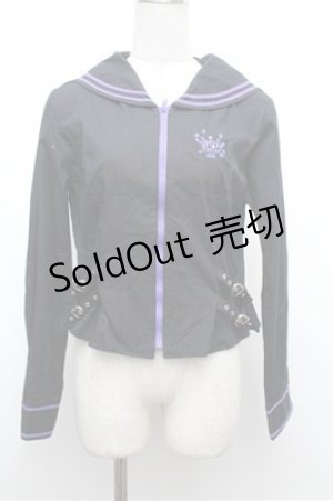 画像: MAM MAXICIMAM / セーラーパーカー  黒ｘ紫 S-26-01-31-056-0-BL-HR-ZS