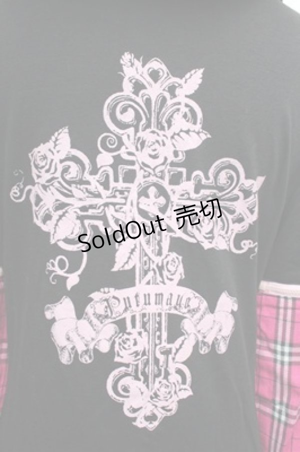 画像5: PUTUMAYO / チェック切替パーカー  黒ｘピンク S-26-01-31-057-PT-TO-HR-ZS (5)