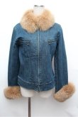 画像1: INGEBORG / ファー付きデニムジャケット  インディゴ S-26-01-31-059-LO-BL-HR-ZS (1)