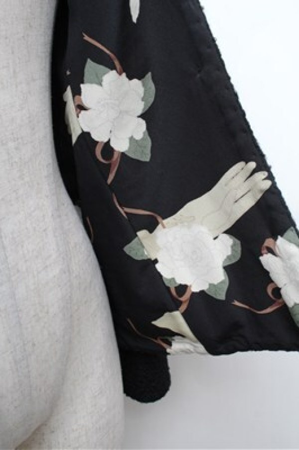 画像3: INGEBORG / ツイード調ノーカラージャケット  黒 S-26-01-31-061-LO-JA-HR-ZS (3)