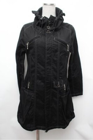 画像: ALGONQUINS / ロングデニムコート  黒 S-26-01-31-063-AL-CO-HR-ZS