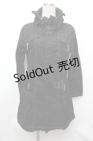 画像: ALGONQUINS / ロングデニムコート  黒 S-26-01-31-063-AL-CO-HR-ZS