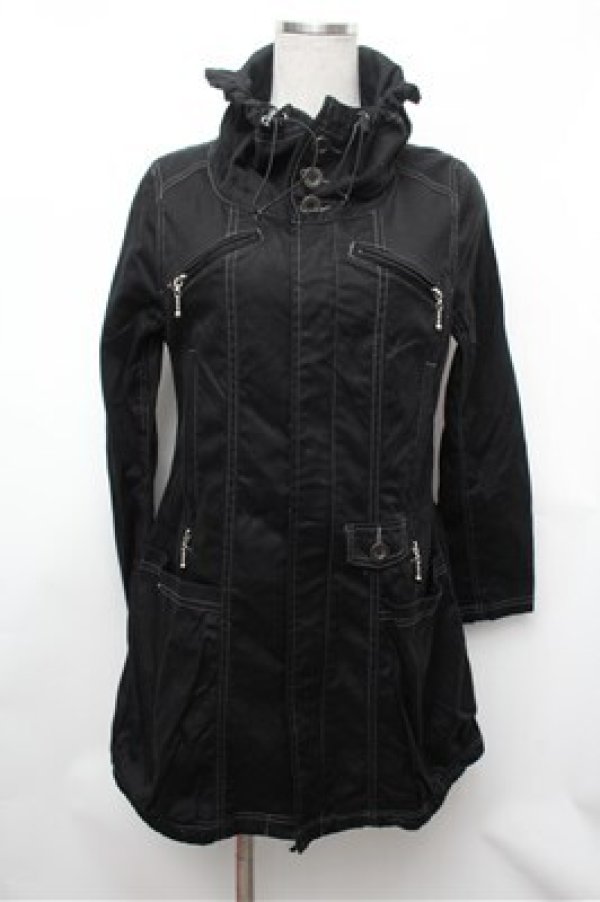 画像1: ALGONQUINS / ロングデニムコート  黒 S-26-01-31-063-AL-CO-HR-ZS (1)