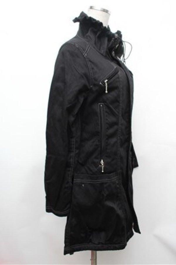 画像2: ALGONQUINS / ロングデニムコート  黒 S-26-01-31-063-AL-CO-HR-ZS (2)