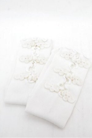 画像: Hoshibako Works / チャイナ風ソックス  白 S-26-01-31-002-LO-ZA-HR-ZS