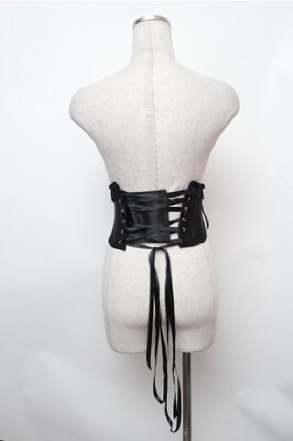 画像2: MR corset / LACE UP VERY SHORT CORSET  黒 S-26-01-31-015-PU-TO-HR-ZS (2)
