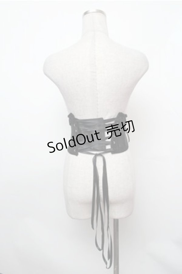 画像2: MR corset / LACE UP VERY SHORT CORSET  黒 S-26-01-31-015-PU-TO-HR-ZS (2)