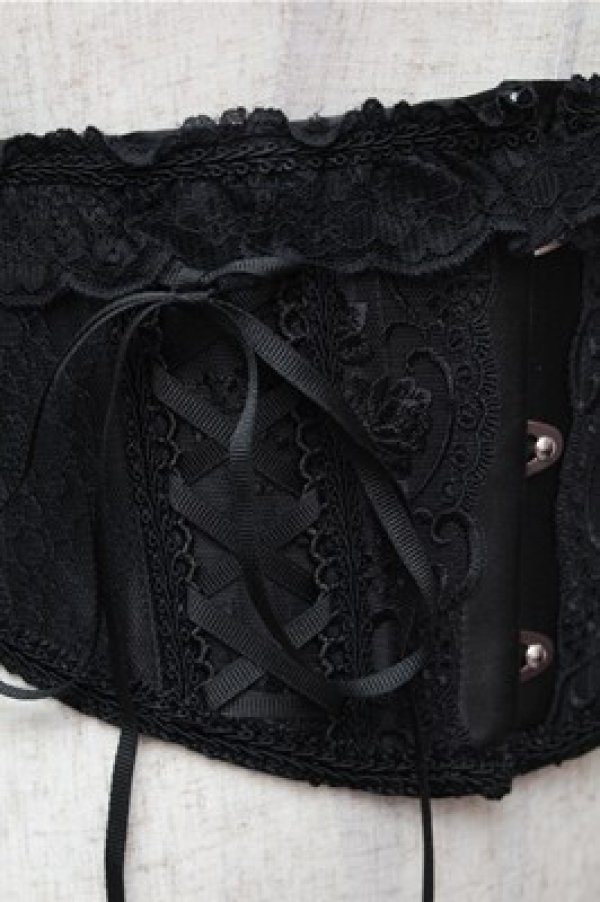 画像3: MR corset / LACE UP VERY SHORT CORSET  黒 S-26-01-31-015-PU-TO-HR-ZS (3)