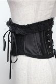 画像4: MR corset / LACE UP VERY SHORT CORSET  黒 S-26-01-31-015-PU-TO-HR-ZS (4)