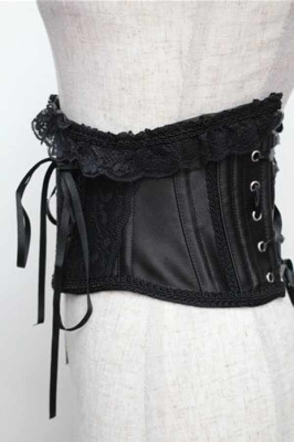 画像4: MR corset / LACE UP VERY SHORT CORSET  黒 S-26-01-31-015-PU-TO-HR-ZS (4)