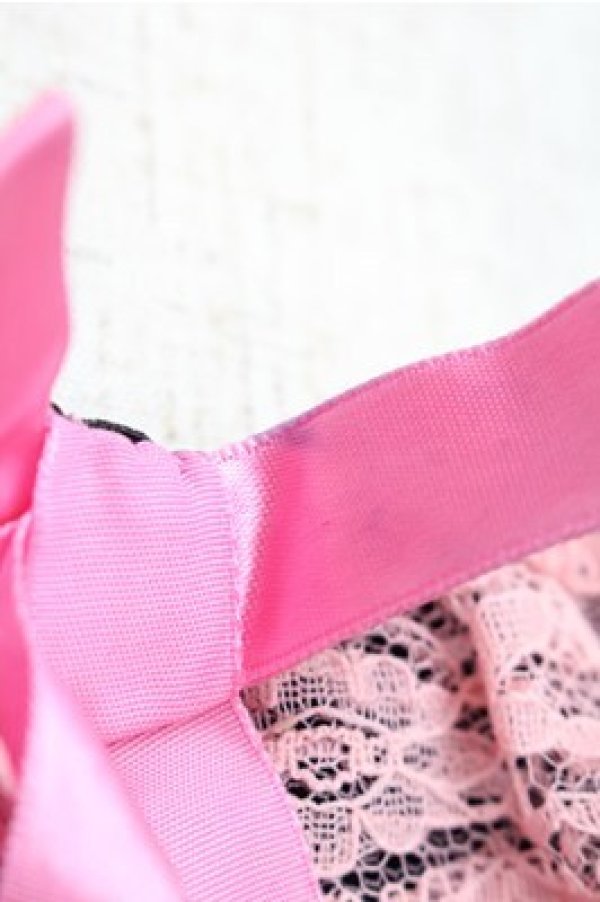 画像4: SEXY DYNAMITE LONDON (CHOICE) / レースサテンキャミ  黒ｘピンク S-26-01-31-016-PU-TS-HR-ZS (4)