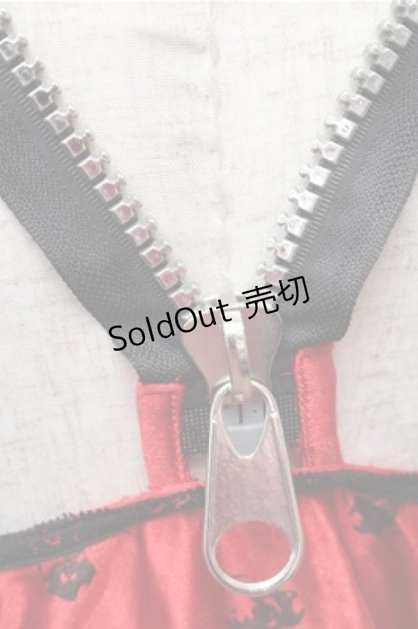 画像3: PUNK / カップ付プリントサテントップス  赤 S-26-01-31-017-PU-BL-HR-ZS (3)