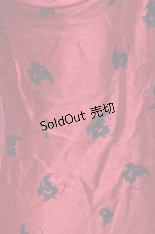 画像4: PUNK / カップ付プリントサテントップス  赤 S-26-01-31-017-PU-BL-HR-ZS (4)