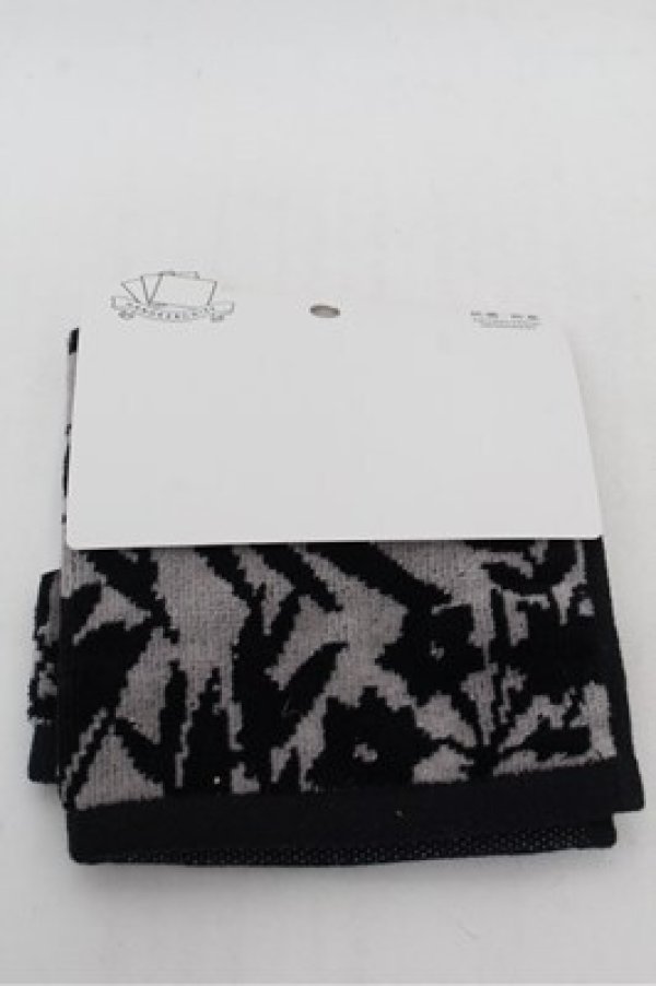 画像1: LOLITA / 花柄ハンカチ  黒ｘグレー S-26-01-31-003-LO-ZA-HR-ZS (1)