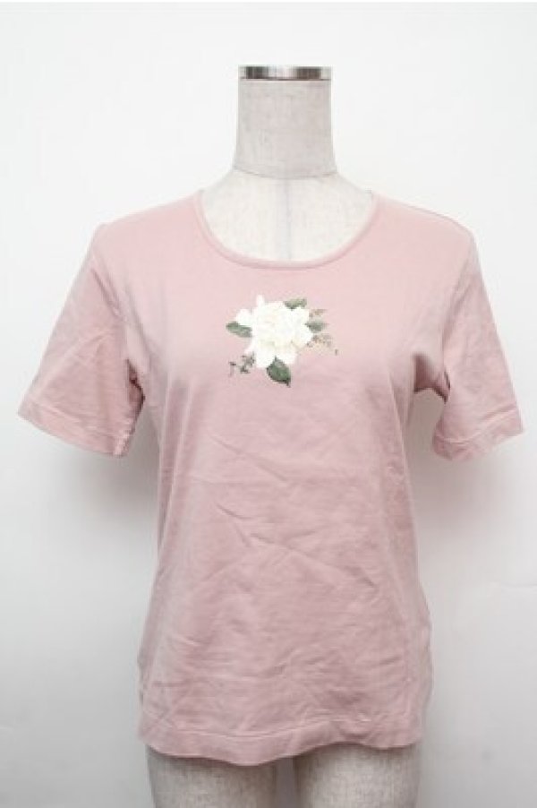 画像1: INGEBORG / ローズプリントTシャツ  ピンク S-26-01-31-020-LO-TS-HR-ZS (1)