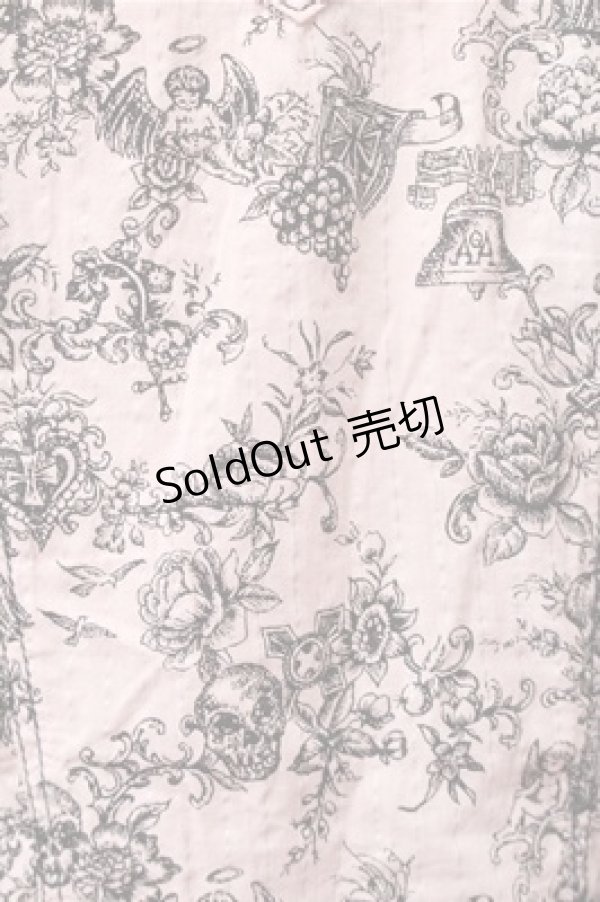 画像5: ALGONQUINS / 総柄フリルブラウス  ピンク S-26-01-31-021-AL-BL-HR-ZS (5)