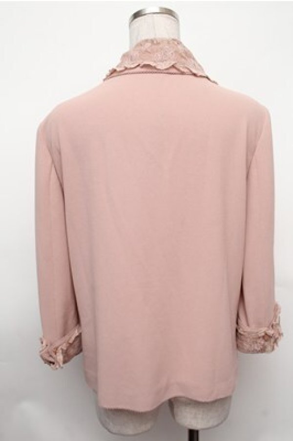 画像2: INGEBORG / フロントピンタック&レース襟ブラウス  ピンク S-26-01-31-022-LO-BL-HR-ZS (2)