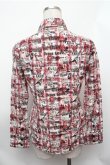 画像2: ALGONQUINS / チェック総柄シャツ  赤 S-26-01-31-023-AL-TO-HR-ZS (2)