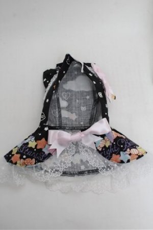 画像: BABY,THE STARS SHINE BRIGHT / くみゃちゃんのKiraKira Sweets Halloween柄くみゃちゃんねこみみケープ  黒 S-26-01-31-004-BA-ZA-AS-ZS