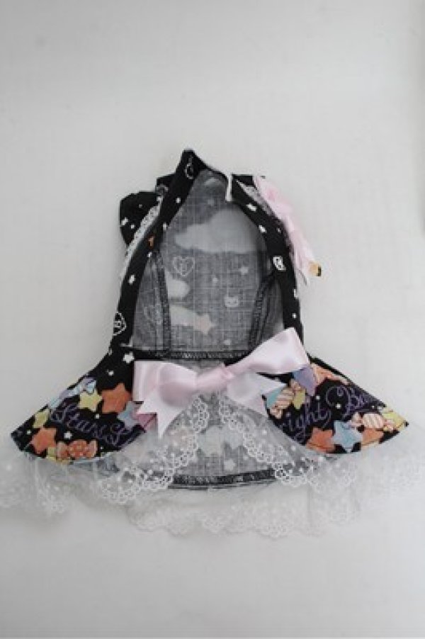 画像1: BABY,THE STARS SHINE BRIGHT / くみゃちゃんのKiraKira Sweets Halloween柄くみゃちゃんねこみみケープ  黒 S-26-01-31-004-BA-ZA-AS-ZS (1)