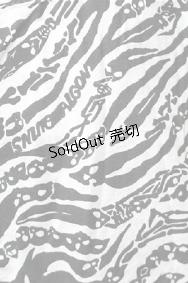 画像4: ALGONQUINS / ゼブラ柄ブラウス  黒ｘ白 S-26-01-31-024-AL-TO-HR-ZS (4)