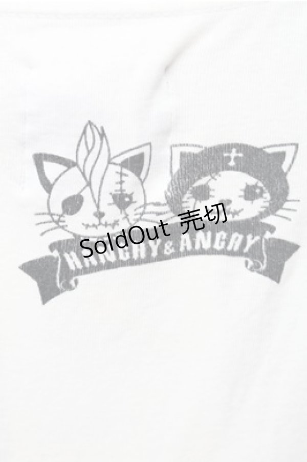 画像3: HANGRY&ANGRY / プリントカットソー  白 S-26-01-31-025-HN-BL-HR-ZS (3)