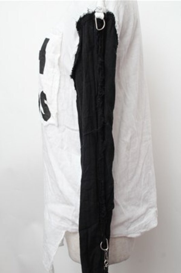 画像4: SEXY DYNAMITE LONDON / プリントガーゼトップス  黒ｘ白 S-26-01-31-026-PU-BL-HR-ZS (4)