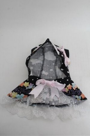 画像: BABY,THE STARS SHINE BRIGHT / くみゃちゃんのKiraKira Sweets Halloween柄くみゃちゃんねこみみケープ  黒 S-26-01-31-005-BA-ZA-AS-ZS