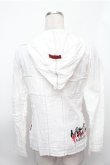 画像2: MAD / プリントガーゼZIPパーカー  白 S-26-01-31-028-PU-BL-HR-ZS (2)