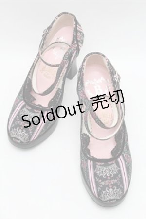 画像: BABY,THE STARS SHINE BRIGHT / ティアラ柄ゴブランシューズ L 黒 S-26-02-01-001-BA-SH-AS-ZS