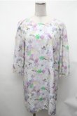 画像1: franche lippee black / フラワーアニマル総柄ワンピース M ラベンダー S-26-02-01-036-LO-OP-TE-ZS (1)