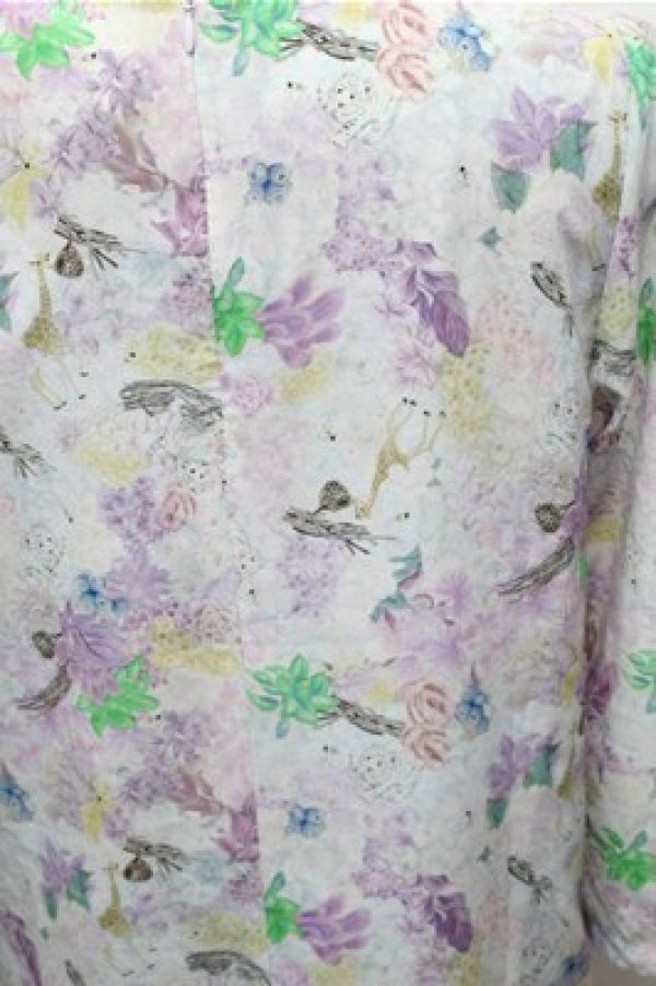 画像3: franche lippee black / フラワーアニマル総柄ワンピース M ラベンダー S-26-02-01-036-LO-OP-TE-ZS (3)