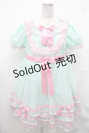 画像: 中国ロリータ / ワンピース  ミントｘピンク S-26-02-01-038-LO-OP-AS-ZS