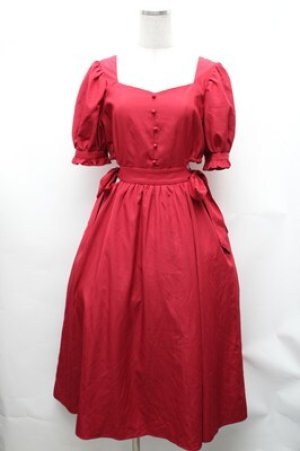 画像: axes femme / サイドリボンワンピース F 赤 S-26-02-01-039-0-OP-TE-ZS