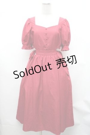 画像: axes femme / サイドリボンワンピース F 赤 S-26-02-01-039-0-OP-TE-ZS