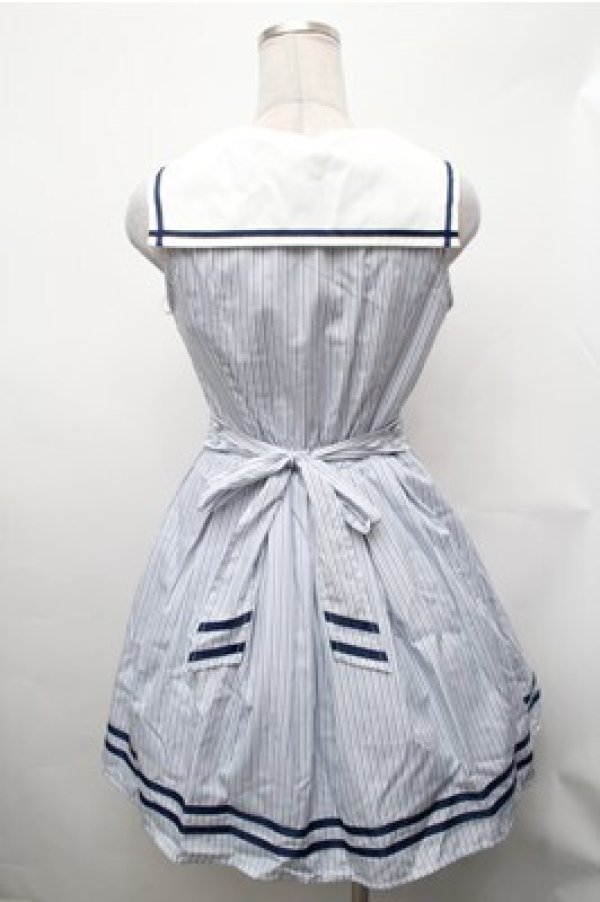 画像2: Secret Honey / ノースリーブセーラーワンピース  サックス S-26-02-01-041-CA-SK-HR-ZS (2)