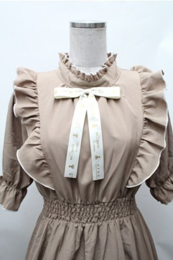 画像3: m petit by misako / NINA'SコラボAMハイショクメローワンピース  ベージュ S-26-02-01-044-LO-OP-AS-ZS (3)