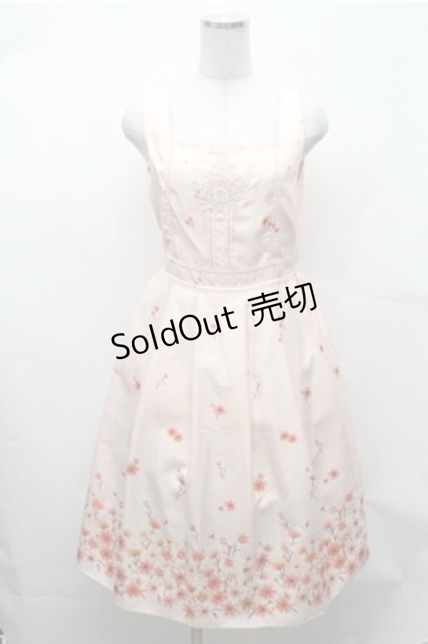 画像1: axes femme / コスモス柄ワンピース  ベージュ S-26-02-01-046-AX-OP-AS-ZS (1)