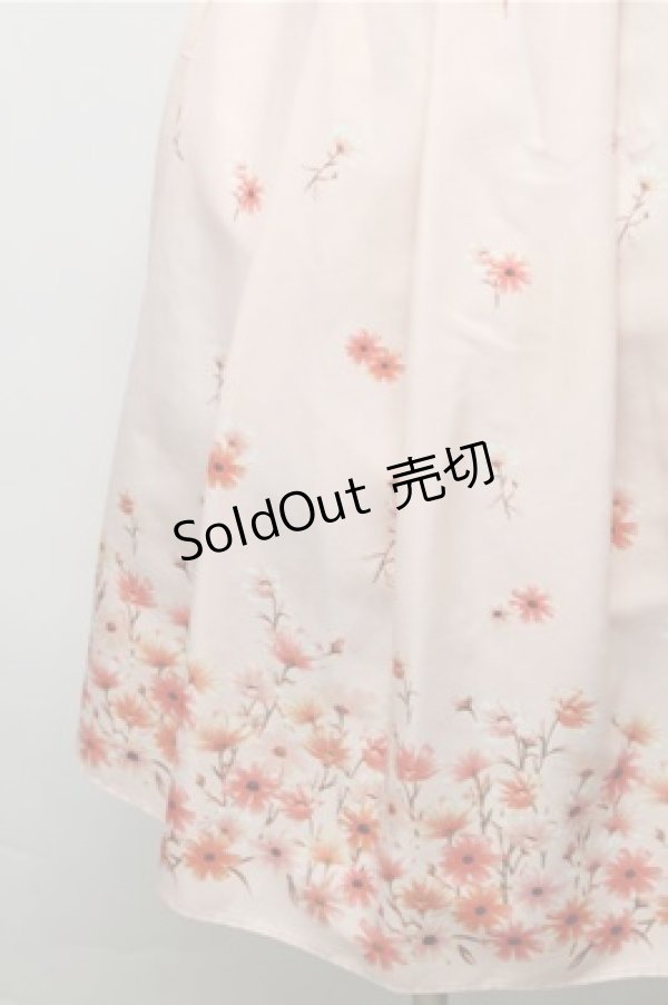 画像4: axes femme / コスモス柄ワンピース  ベージュ S-26-02-01-046-AX-OP-AS-ZS (4)