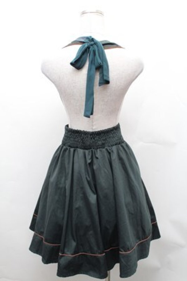 画像2: axes femme / ホルターサス付きフレアスカート  グリーン S-26-02-01-047-AX-SK-AS-ZS (2)