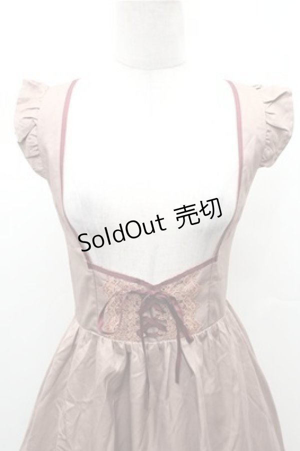 画像3: axes femme POETIQUE / ヴィンテージレース襟ワンピース  ブラウン S-26-02-01-050-AX-OP-AS-ZS (3)