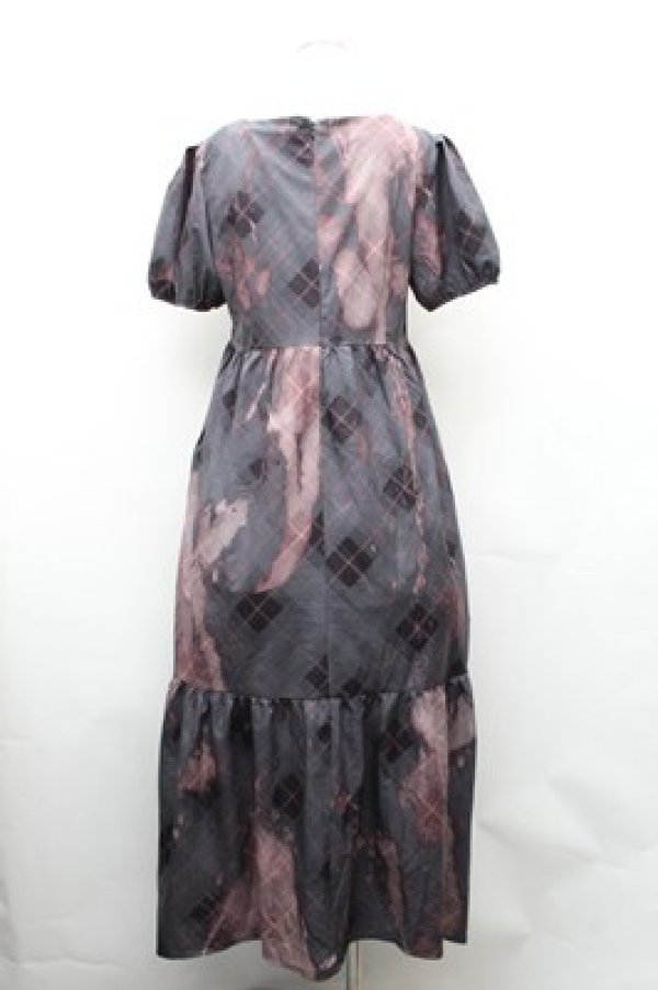 画像2: KILL STAR / ブリーチチェックワンピース  グレー S-26-02-01-051-SL-OP-AS-ZS (2)