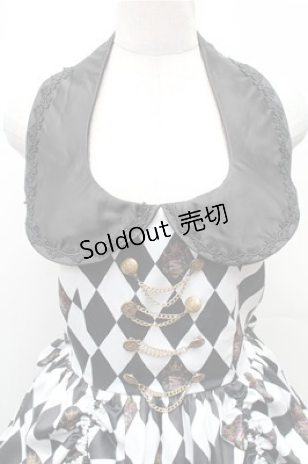 画像3: ATELIER PIERROT / Diamond Circus　 Vest One Piece  黒ｘ白 S-26-02-01-052-EL-OP-AS-ZS (3)