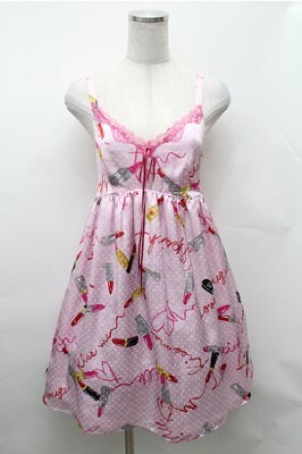 画像1: MILK / ラブ・ルージュスリップドレス  ピンク S-26-02-01-054-ML-OP-AS-ZS (1)