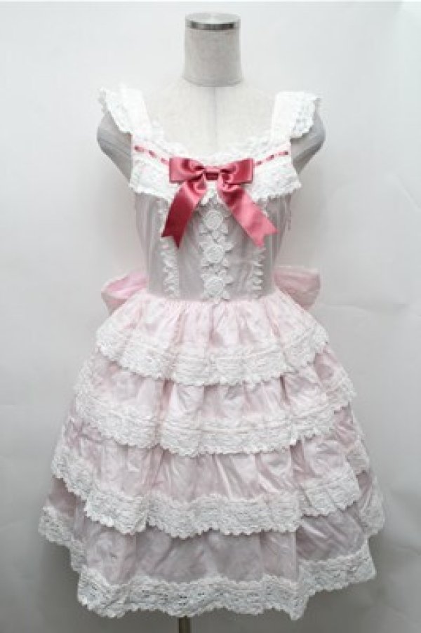 画像1: BABY,THE STARS SHINE BRIGHT / エリザベスジャンパースカート  ピンク S-26-02-01-056-BA-OP-AS-ZS (1)