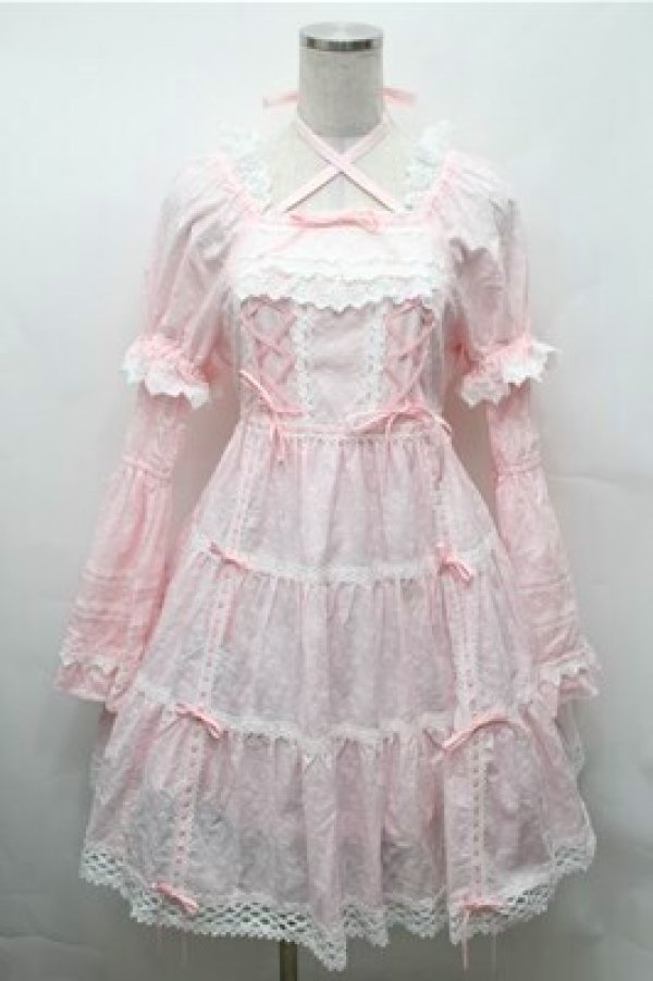 画像1: BABY,THE STARS SHINE BRIGHT / はわせドールワンピース&ヘッドドレスセット  ピンク S-26-02-01-057-BA-OP-AS-ZS (1)