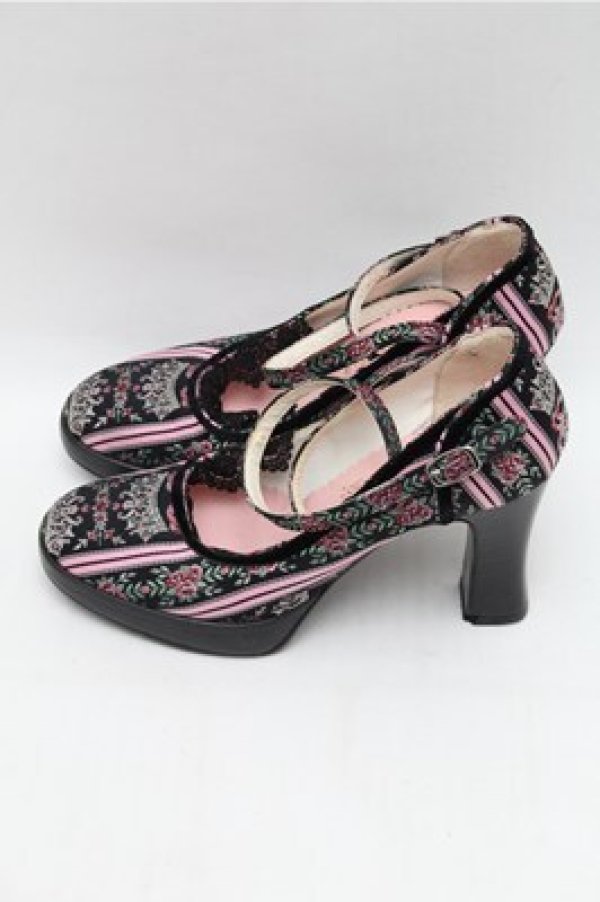 画像2: BABY,THE STARS SHINE BRIGHT / ティアラ柄ゴブランシューズ L 黒 S-26-02-01-001-BA-SH-AS-ZS (2)