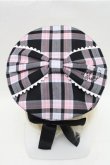 画像3: Angelic Pretty / Sugar タータンチェックベレー  黒×ピンク×サックス S-26-02-01-009-AP-AC-TE-ZS (3)
