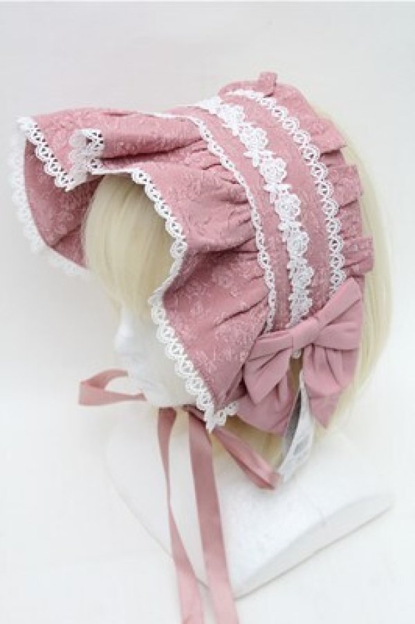 画像1: axes femme kawaii / メアリーハーフボンネット  ピンク S-26-02-01-012-AX-AC-AS-ZS (1)