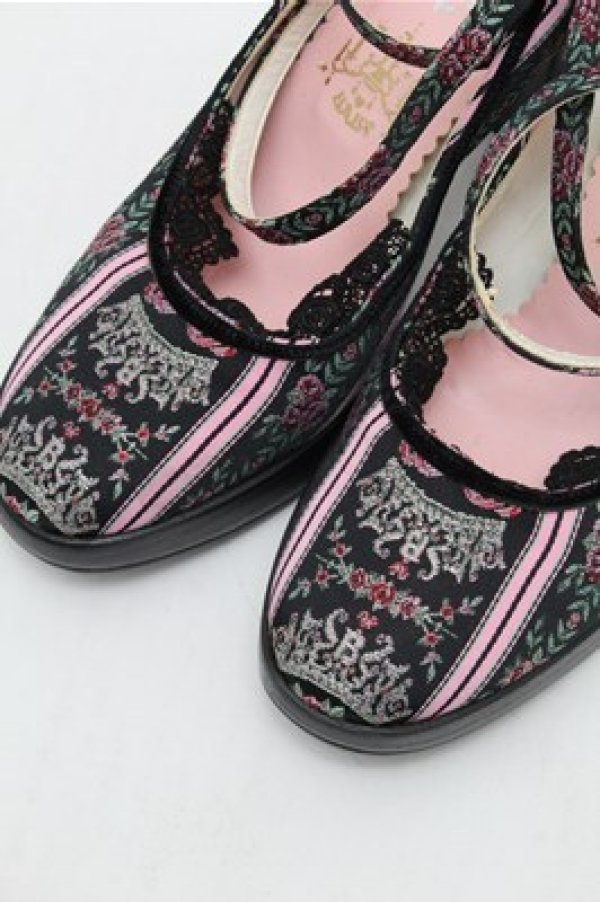 画像4: BABY,THE STARS SHINE BRIGHT / ティアラ柄ゴブランシューズ L 黒 S-26-02-01-001-BA-SH-AS-ZS (4)